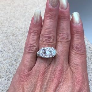 Gorgeous fashion Cut CZ Cocktail ring .925